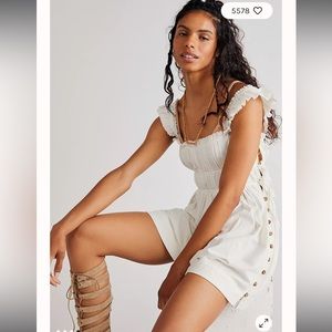 Free People Claudette Mini White Dress